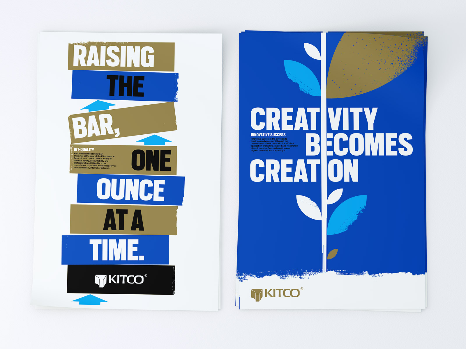 Inspirational brand posters for Kitco by Peter Sunna